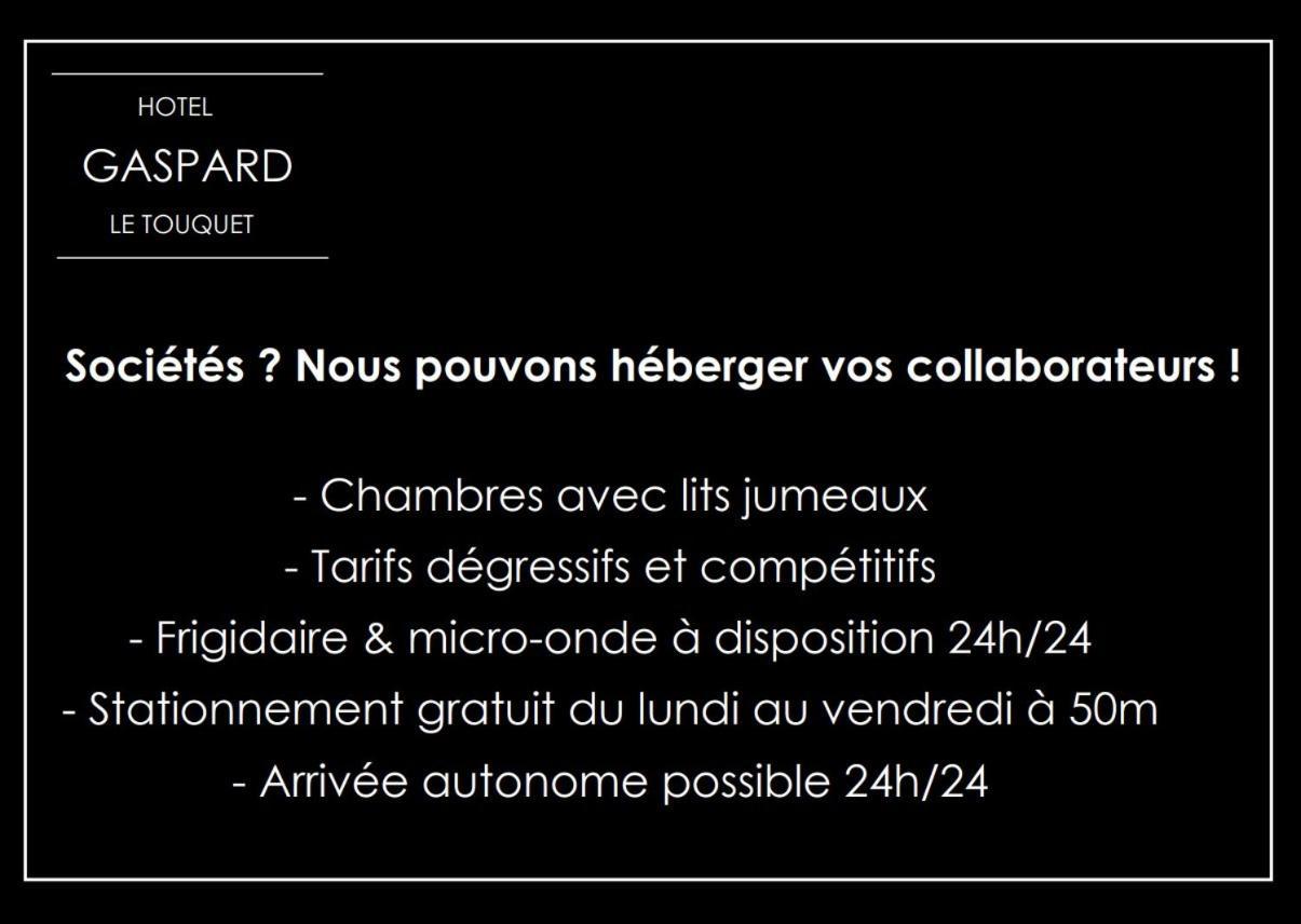 Le Touquet Hotel Gaspard מראה חיצוני תמונה